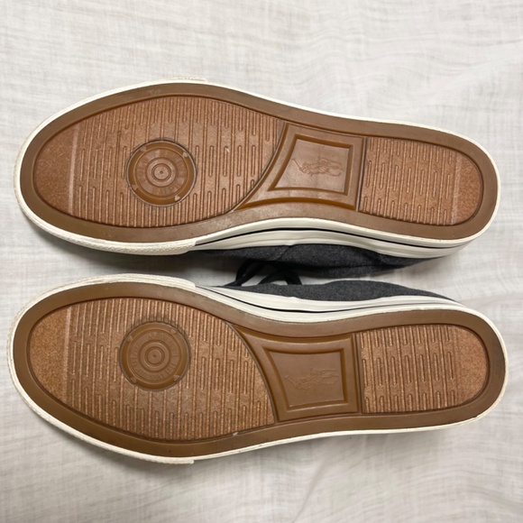 Polo Ralph Lauren Vaughn Shoes. Men’s 8.5 Charcoal Grey Canvas Lace-up. … - Picture 6 of 7